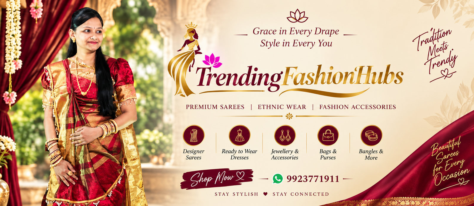 TrendingFashionHubs Premium Sarees