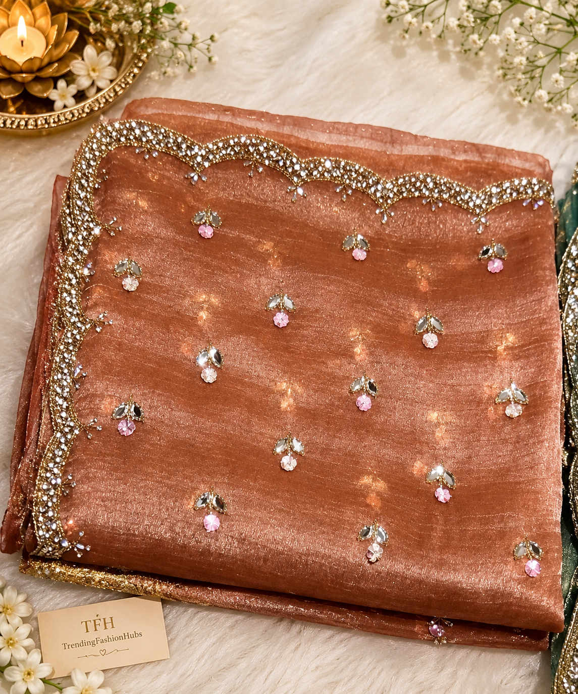 Crystal Tissue Saree