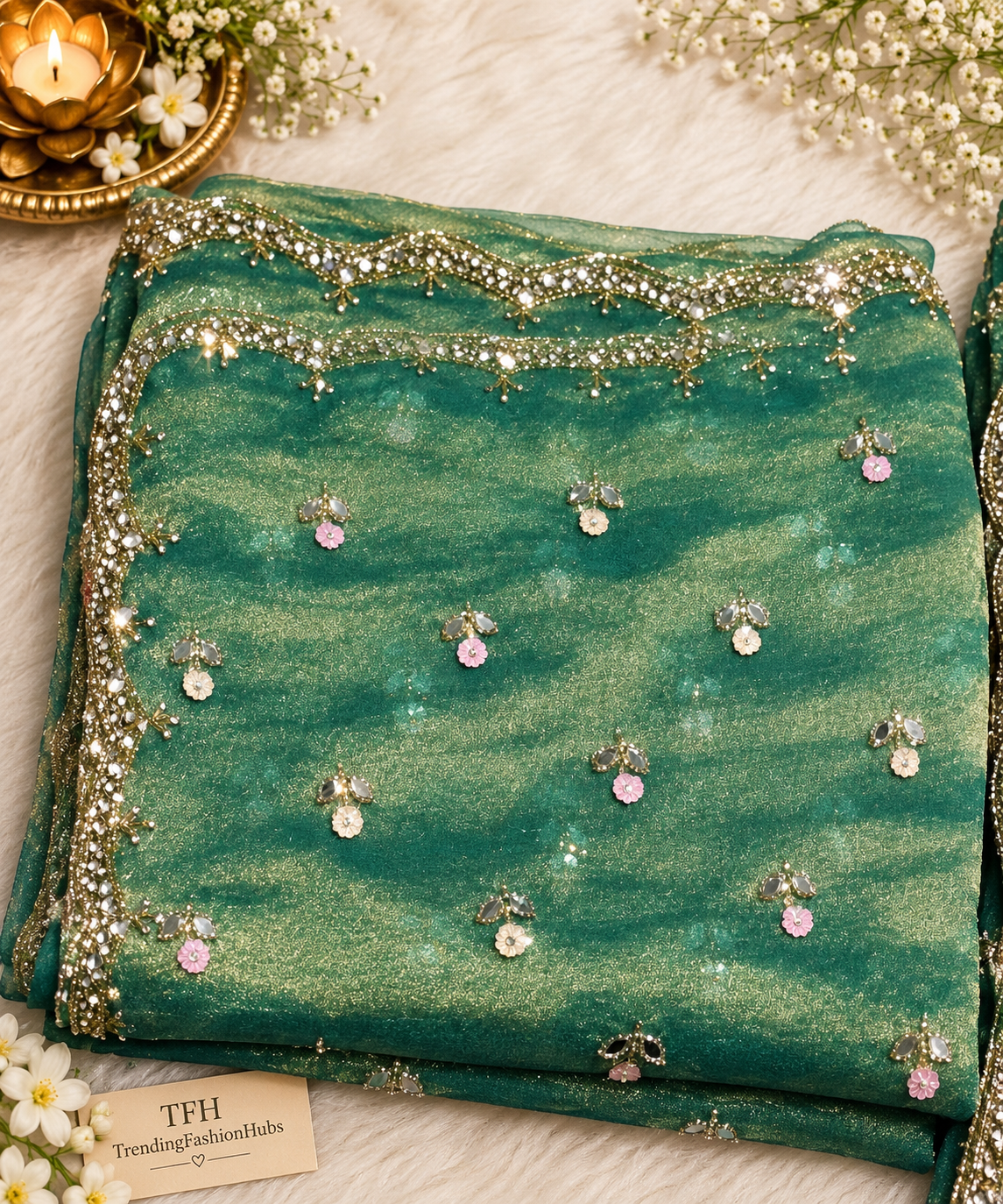 Crystal Tissue Saree