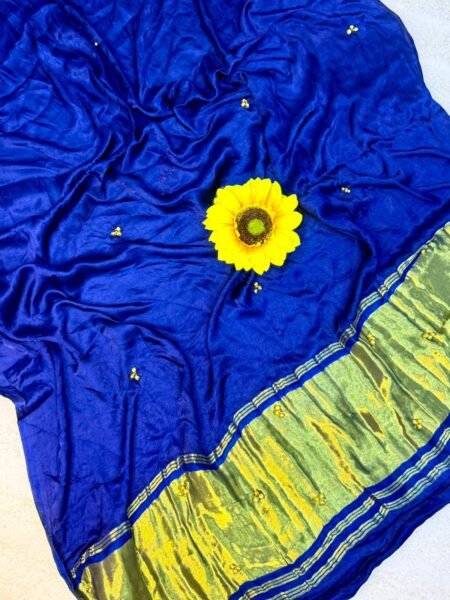 Ghungroo work Gaji Silk Original Bandhani Saree